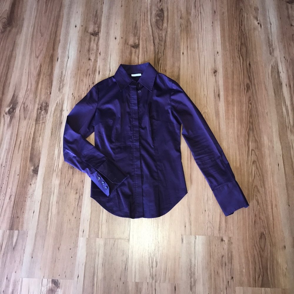 New York & Co fitted button down top